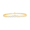 Graduated Round Cut Gold Tone Tennis Bracelet
