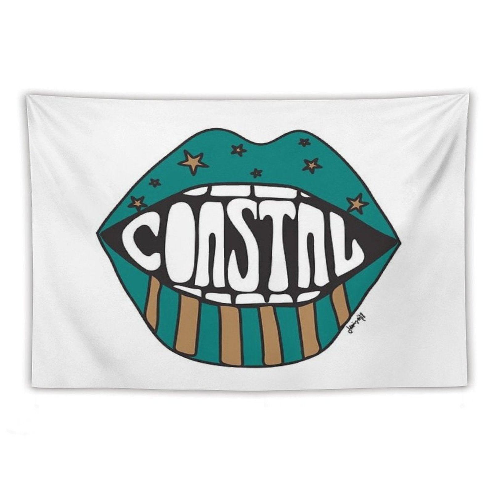 Coastal Carolina Funky Lips Tapestry