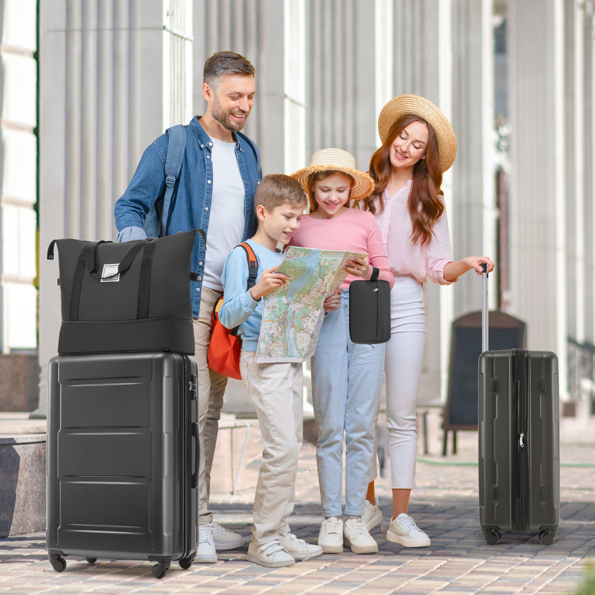 2 Piece Luggage Set with Bags Expanable Spinner Wheels ABS Lightweight Suitcase with TSA Lock 20inch+28inch