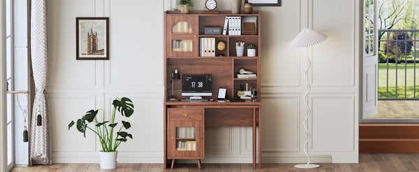 Computer Desk with 90 Degree Rotating Desktop BLAKHOM