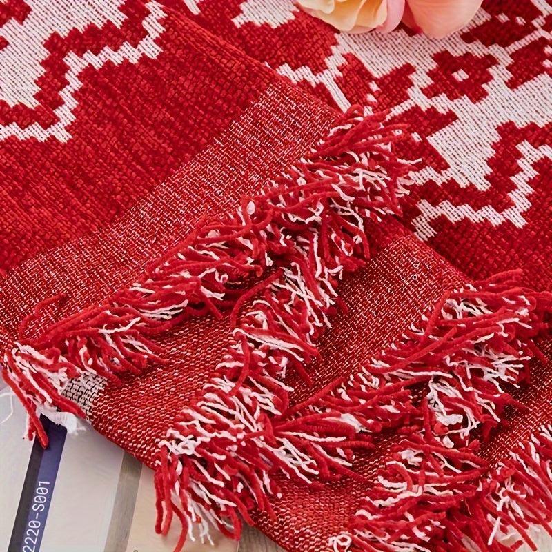 Festive Red Christmas Sofa Cover | Slipcovers for Couches (1-4 Seats)