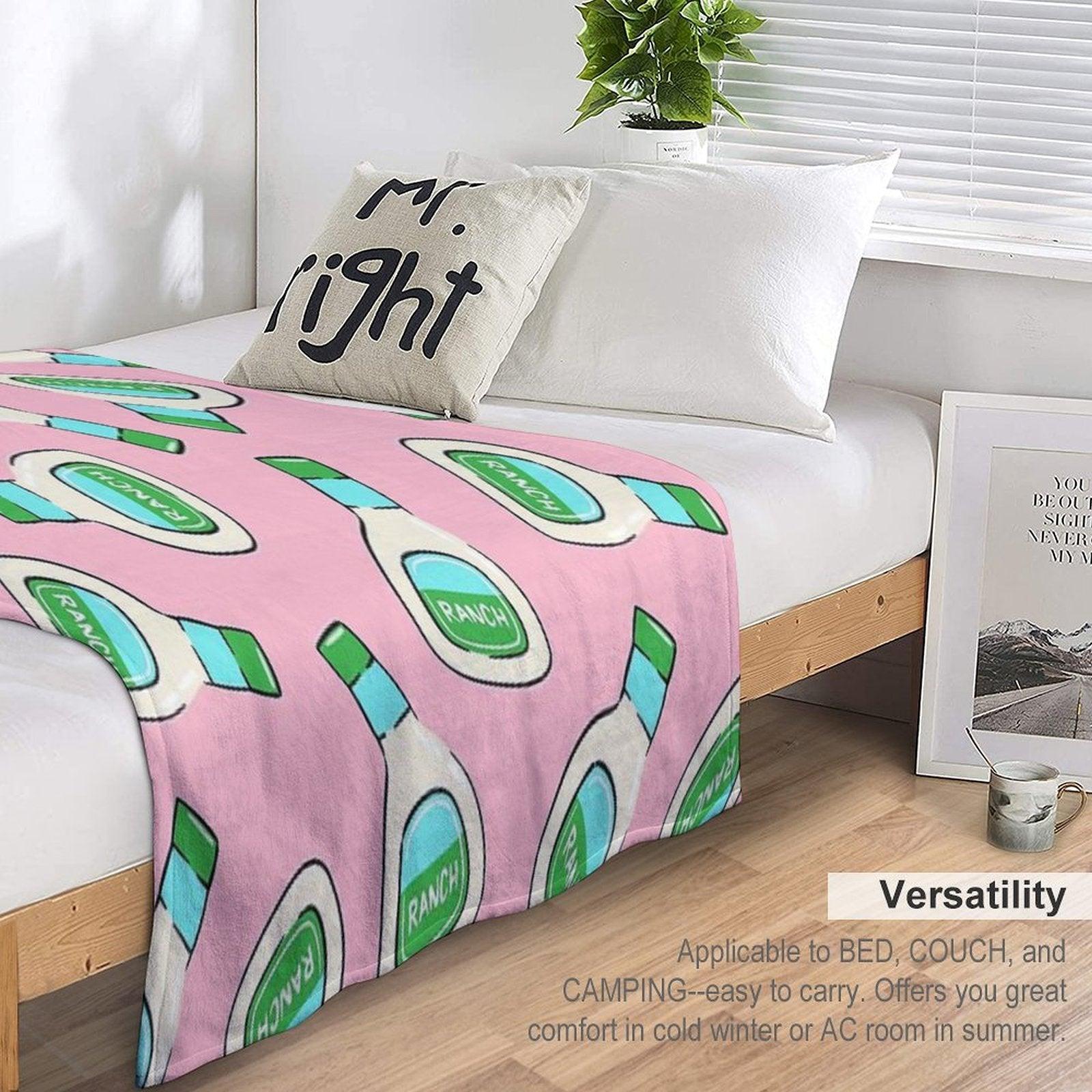 Ranch - Salad Dressing Bottle (pink) Throw Blanket
