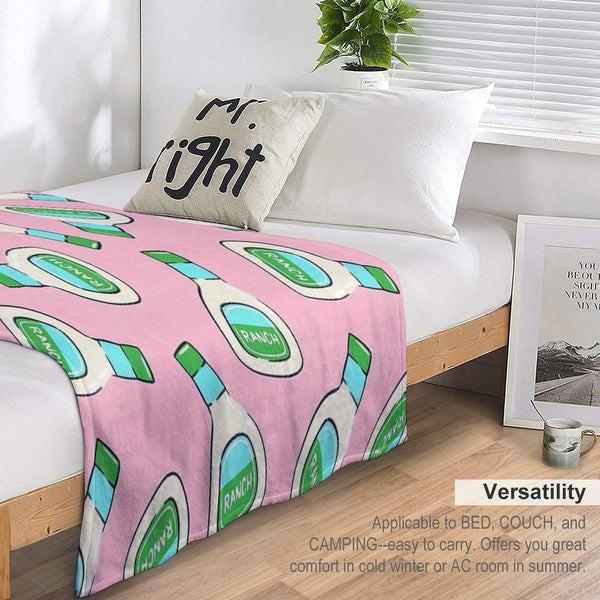 Ranch - Salad Dressing Bottle (pink) Throw Blanket