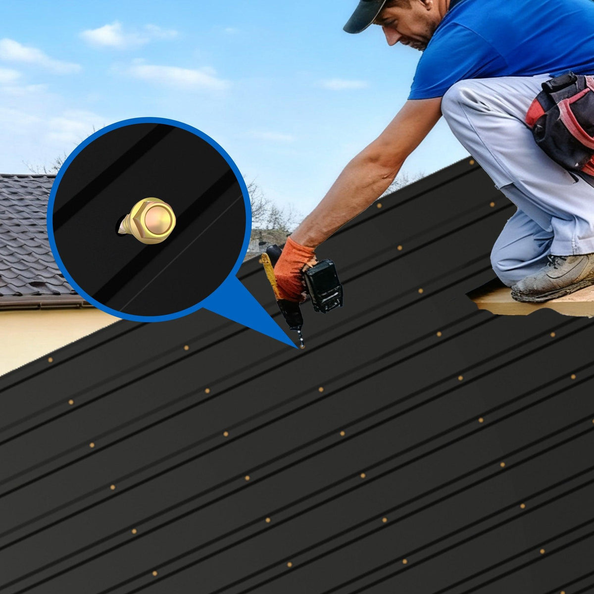 Metal Roof Panel - 61IN Galvanized Waterproof Roof Panels (20 PCS)