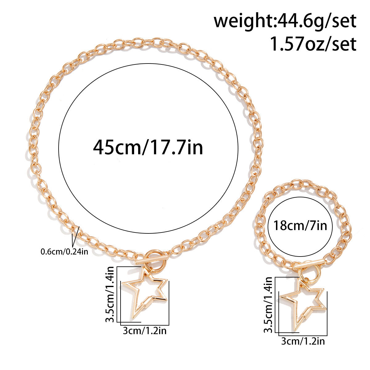 Cold and minimalist necklaces, versatile star shaped necklaces, sweet and cool French style heart-shaped necklace set, accessories