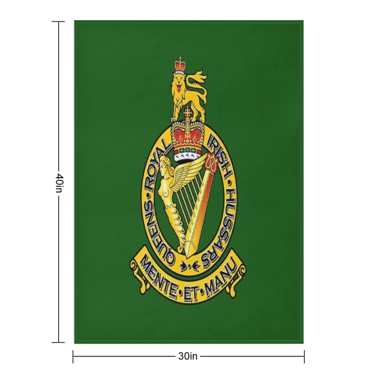 THE QUEEN'S ROYAL IRISH HUSSARS Sustainable Throw Blanket