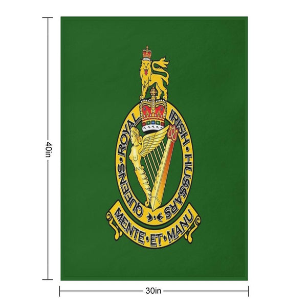 THE QUEEN'S ROYAL IRISH HUSSARS Sustainable Throw Blanket