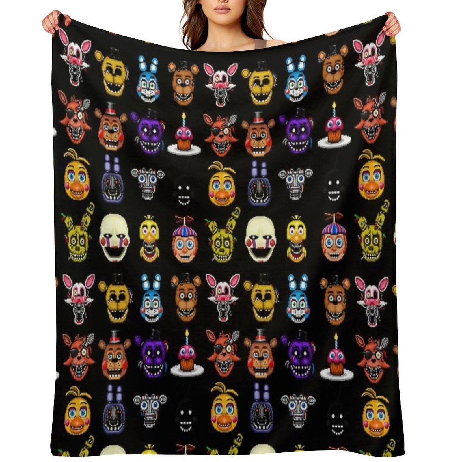 Five Nights at Freddy's - Pixel Art - Multiple Characters Throw Blanket