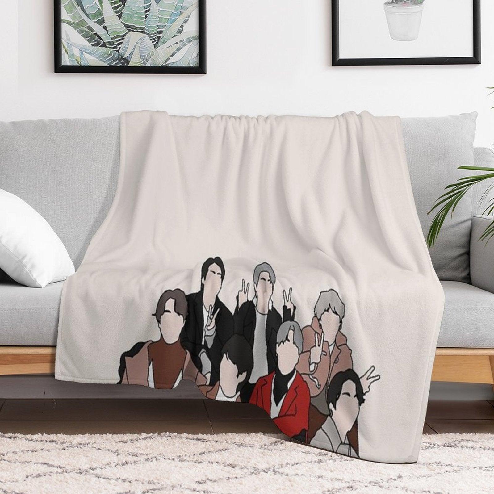 Kpop Bts Throw Blanket