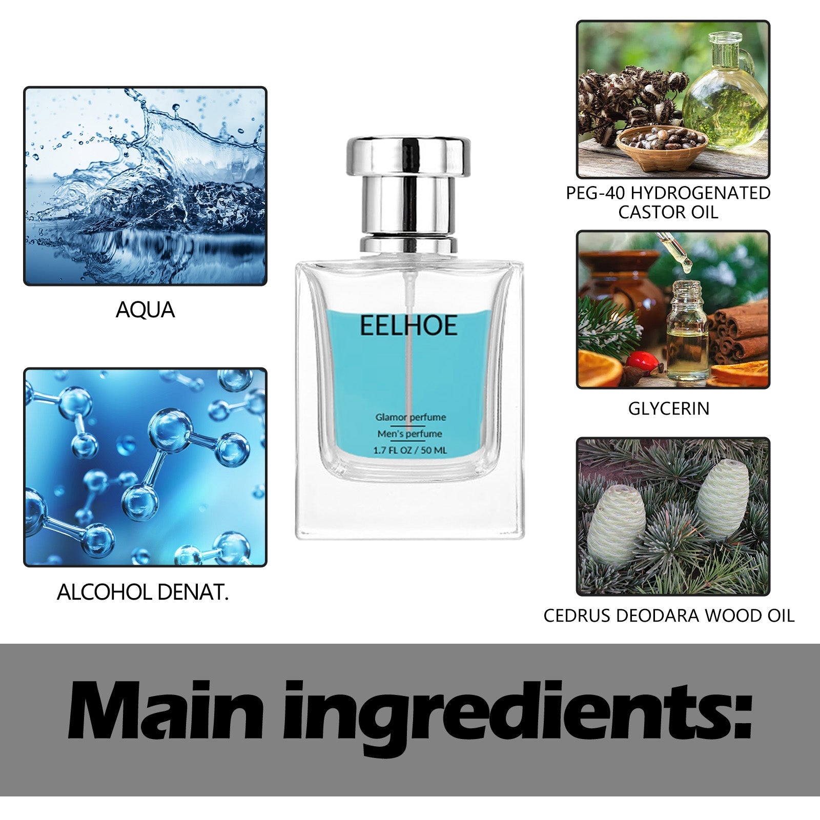 Glamor Perfume, Refreshing Mild Not Pungent Long - Lasting Fragrance Natural Fragrance Dating Niche Perfume