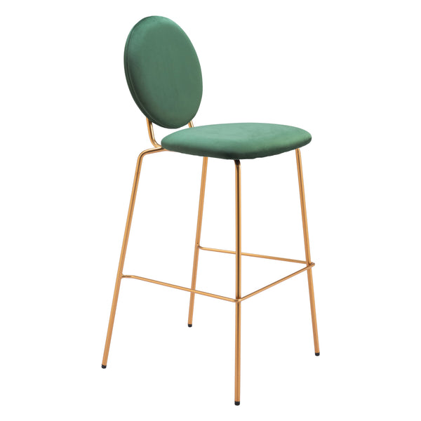 Odessa Barstool (Set of 2) Green & Gold