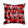 Merry Christmas Cushion Cover 45cm Elk Santa Claus Short Plush Sofa Pillow Cover Home Decor Pillowcase Christmas Decoration - 1 Style / 45x45cm