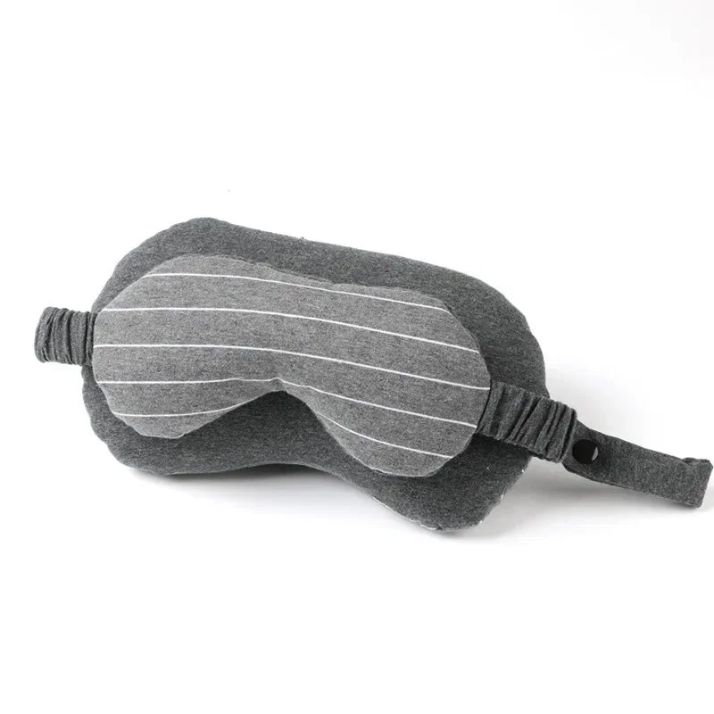 Portable type Eye Mask 2-in-1 Neck Pillow Sweat Cloth Foam Particle Eye Mask Pillow Car Travel Leisure Nap Pillow
