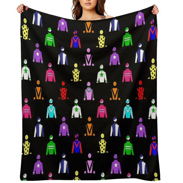 Horse Racing Jockey Silks Durable Throw Blanket