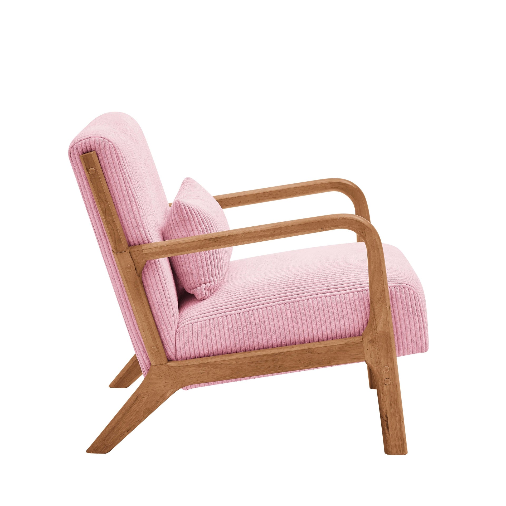 Wooden Lounge Chair Pink