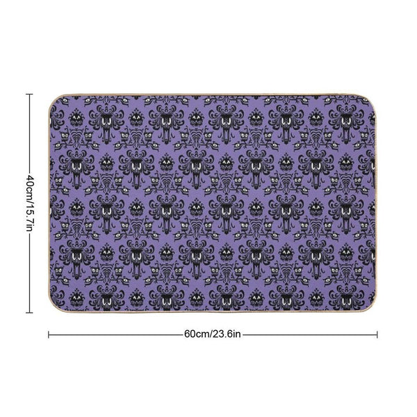 Haunted Mansion Wallpaper Bath Mat
