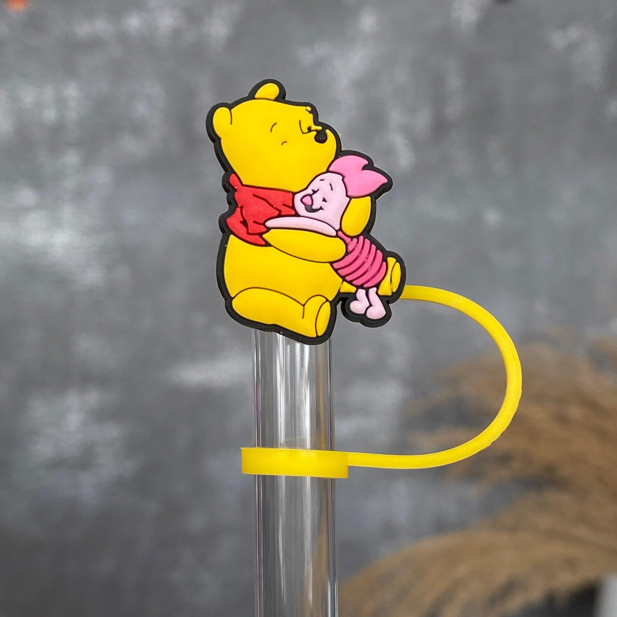 Bear and Friends Straw Topper - Yellow