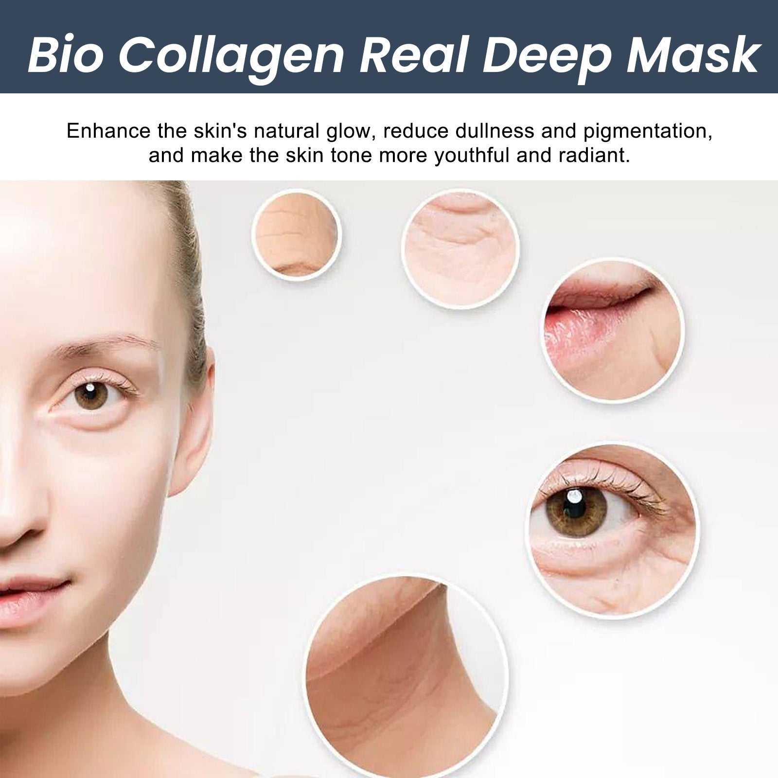 Bio-Collagen Real Deep Mask, It Moisturizes Moisturizing Anti-Wrinkle Fade Out Fine Lines Smooth White Chun Water Skin Mask