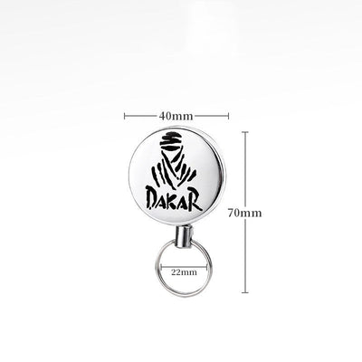 Outdoor equipment high elasticity telescopic steel wire rope keychain anti loss and anti-theft telescopic keychain