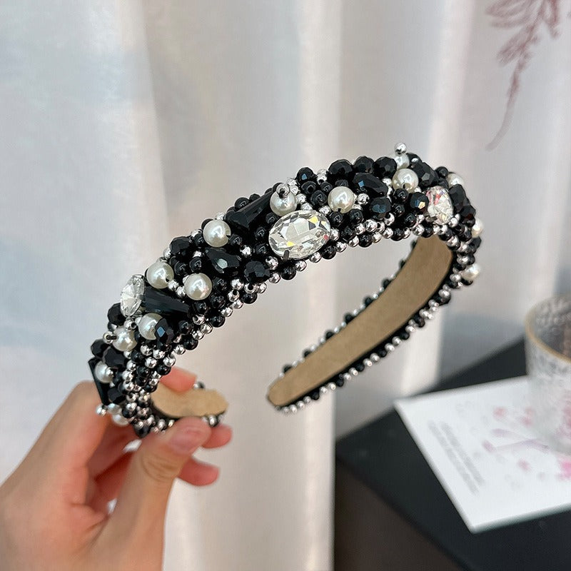 Fashionable and versatile handmade beaded crystal pearl hair accessories