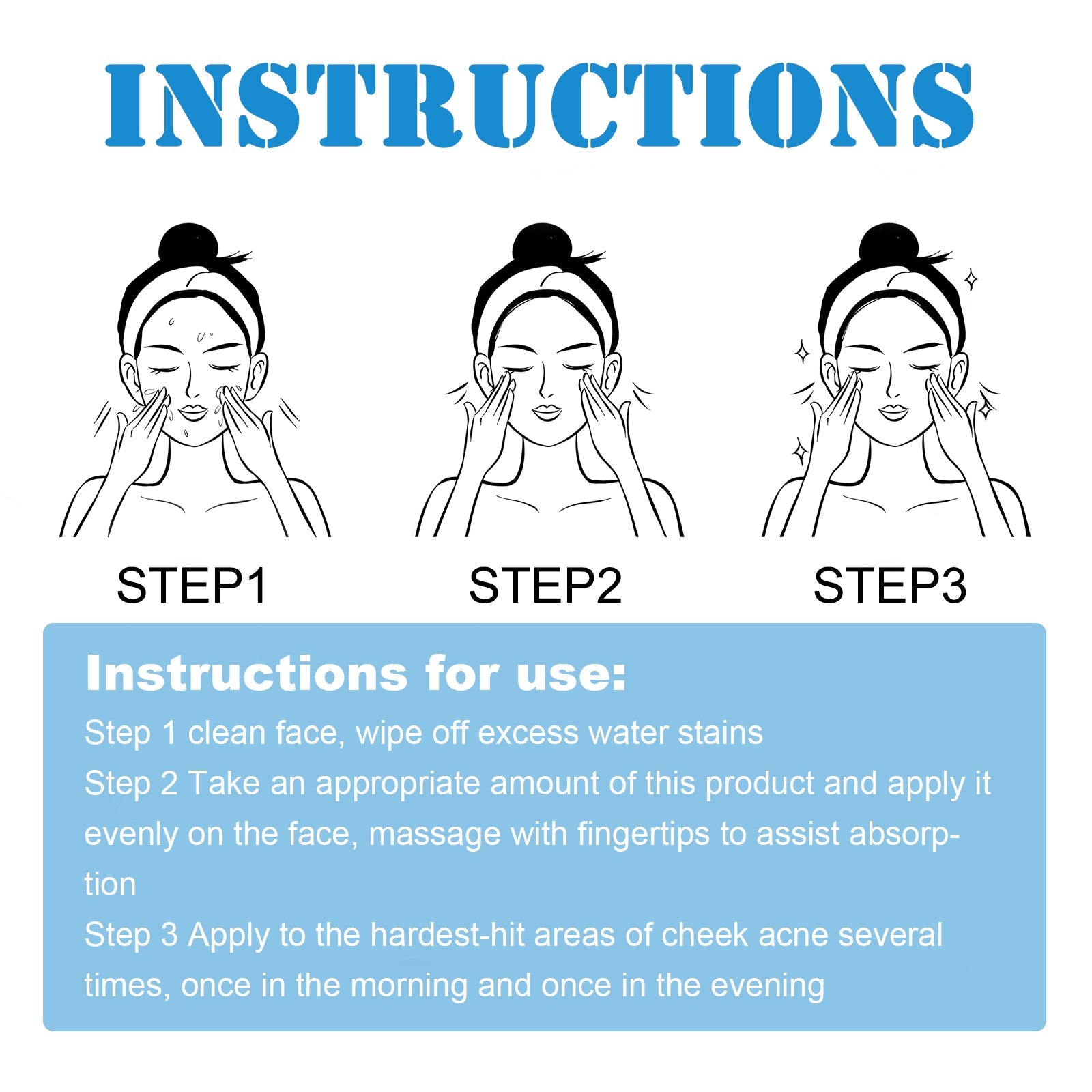 Hyaluronic Acid Face Serum, Moisturizing Repair Lighten Acne Mark Skin Care Whitening Essence