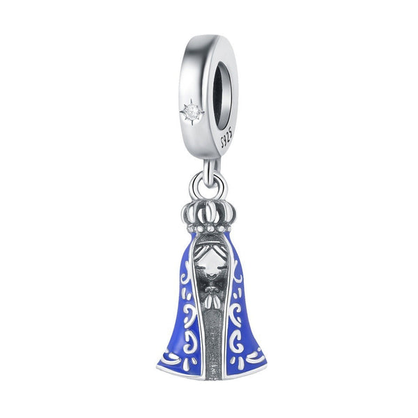 S925 sterling silver pendant beads, religious symbol, Virgin Mary pendant suitable for Pan family bead bracelet