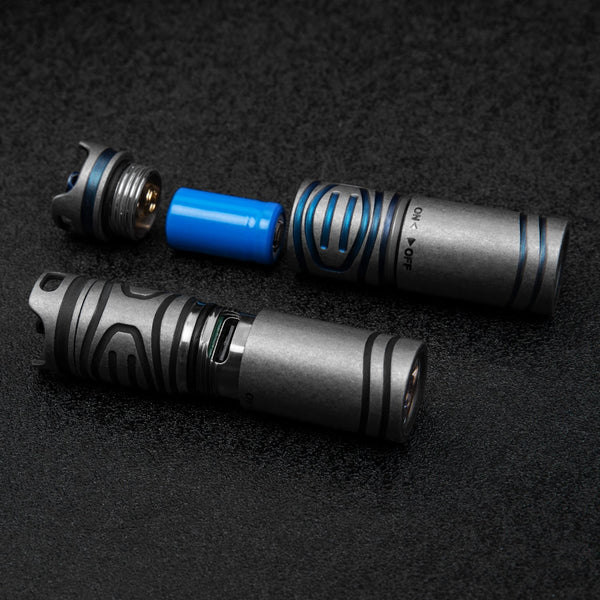 Titanium Alloy Handheld Torch Mini LED Flashlight Portable Outdoor Wautton Outdoor Gear