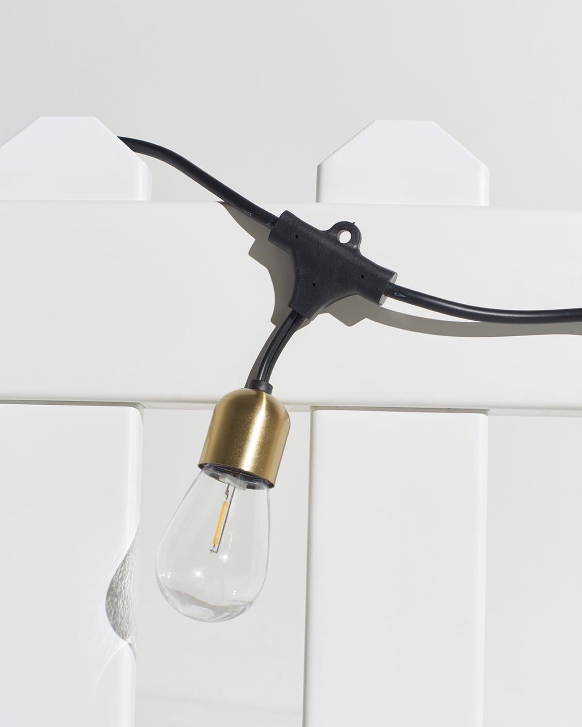 Solar LED Hanging String Lights with Brass Sockets