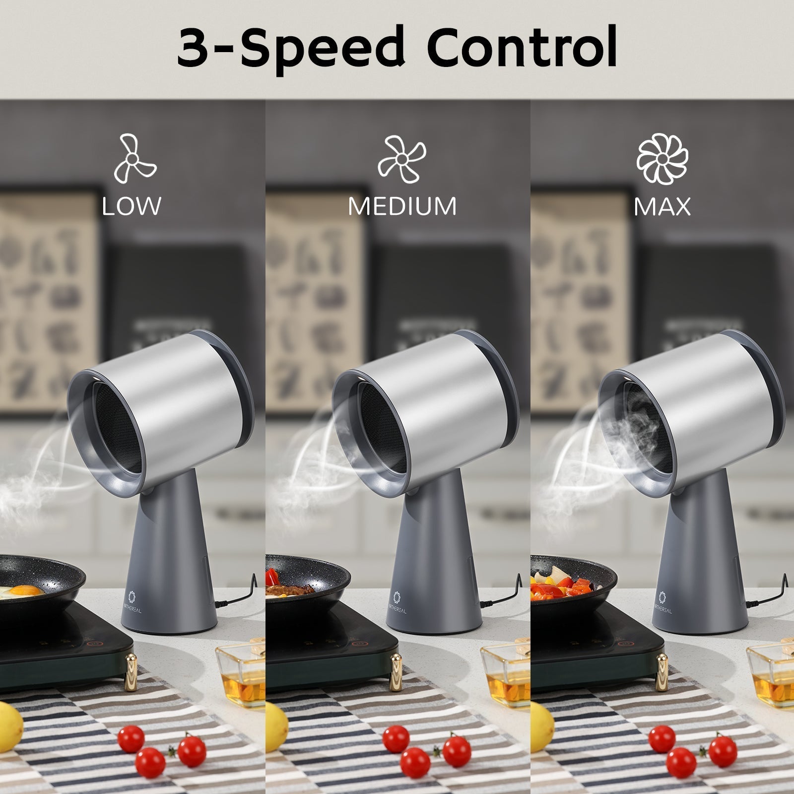 RH180 Portable Desktop Range Hood, Cordless or Plug-In Options - European version Airthereal