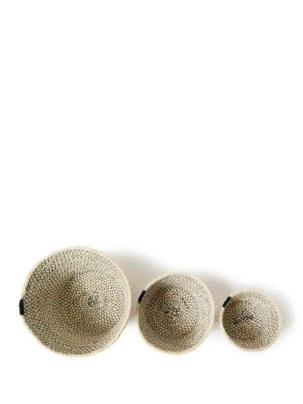 Amari Bowl with Black Stitching (Set of 3) - Gifts for You 'n Me