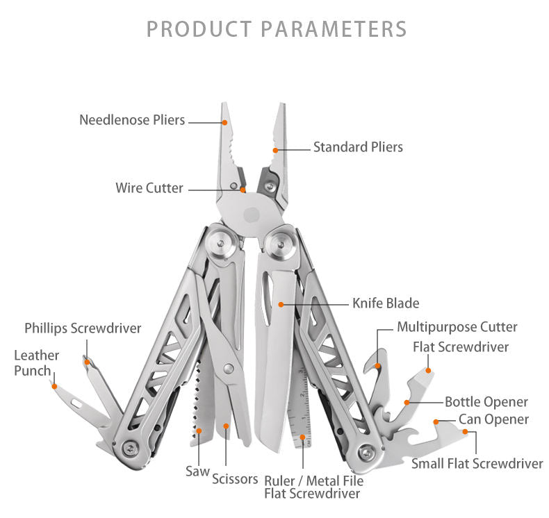 Foldable Multitool Pliers with Scissors and Screwdriver Stainless Steel Multi Tool Pliers with Replaceable Wire Cutters and Saw Wautton Outdoor Gear