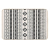 Aztec Black on Cream Mixed Motifs Pattern Bath Mat