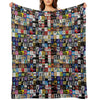 Broadway Musical Theatre Logos - Hand Drawn Sustainable Throw Blanket