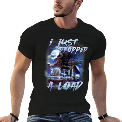 Funny Trucker Gifts Men Husband Semi Trailer Truck Driver T-Shirt