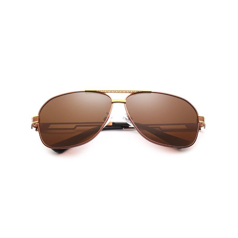 Luxury NEW Model Business  Men Square Polarized Sunglasses Male Eyewear Aviation Alloy Frame With UV400 Protection and High Quality Metal Frame