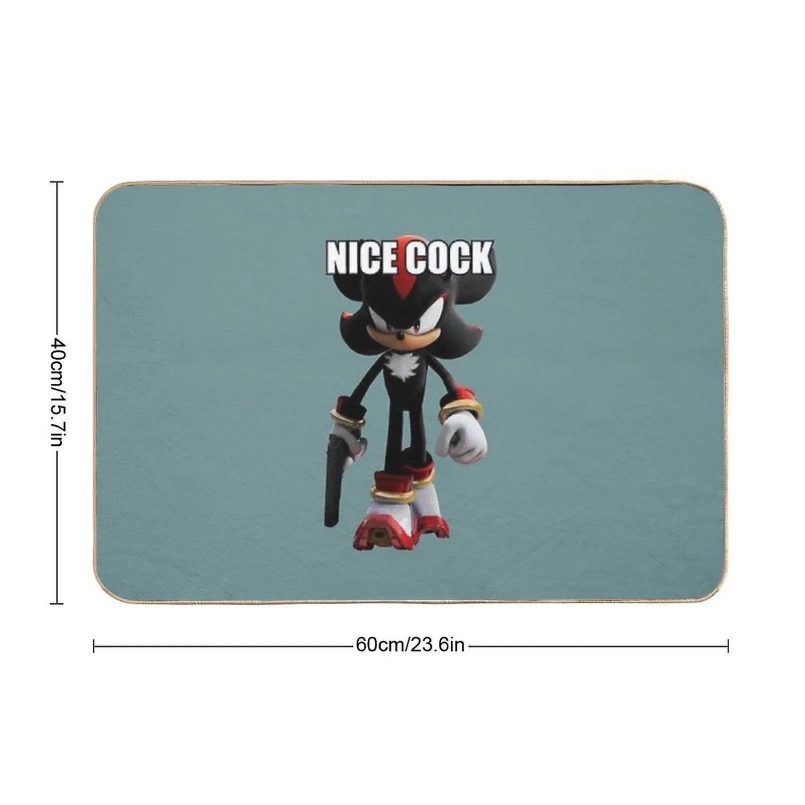 Edgehog with A Weapon  Repositionable Bath Mat