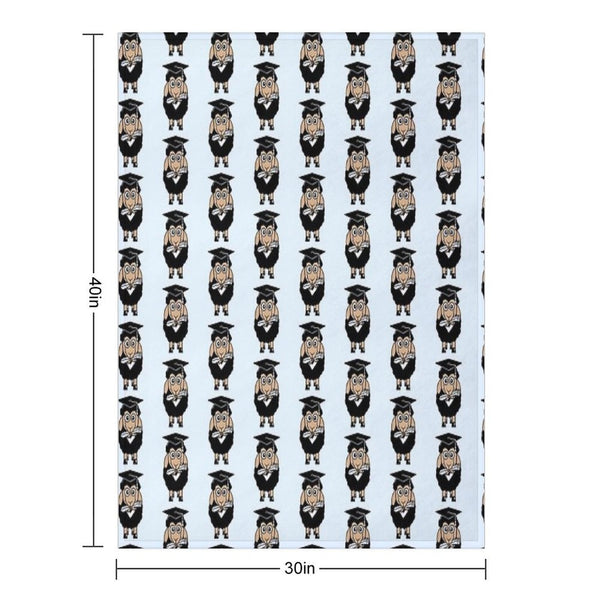 Sheep High School Certificate College Graduation Shrink-resistant Throw Blanket