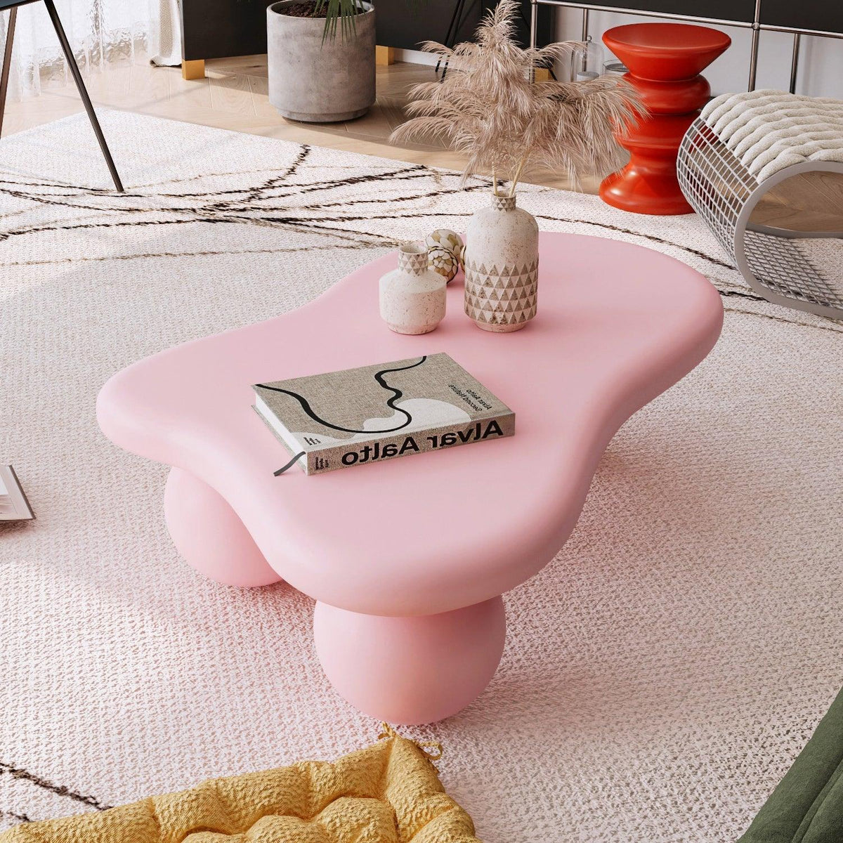 Modern Pink Cloud Coffee Table
