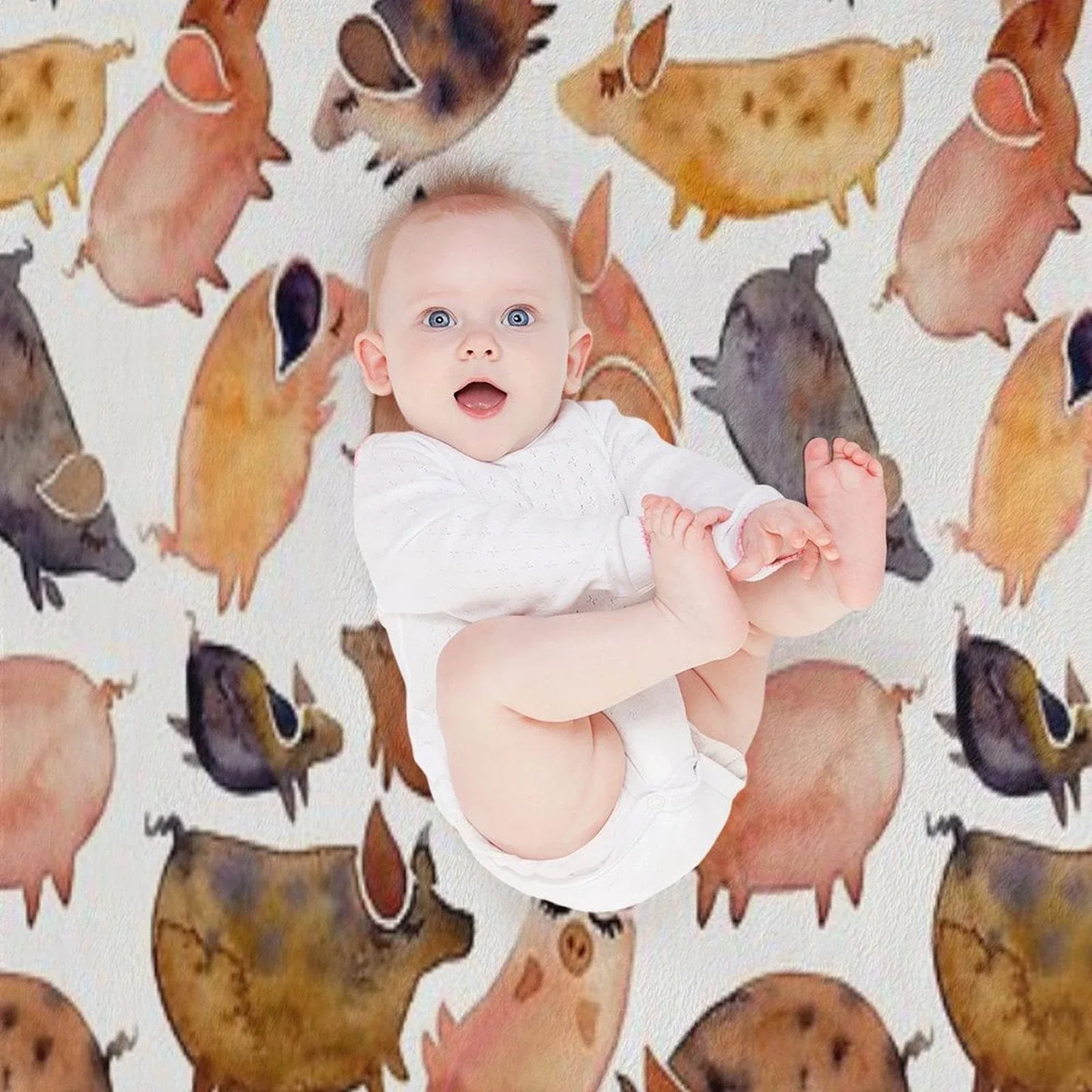 Pig Collection Throw Blanket