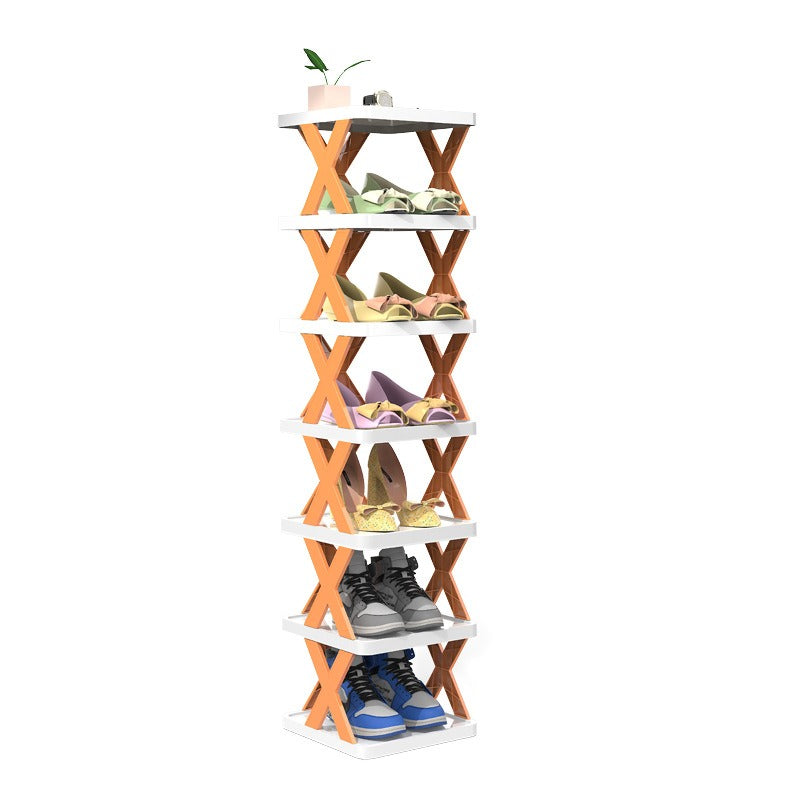 Simple shoe rack corridor narrow storage shoe cabinet foldable and easy to use multifunctional dust-proof shoe rack