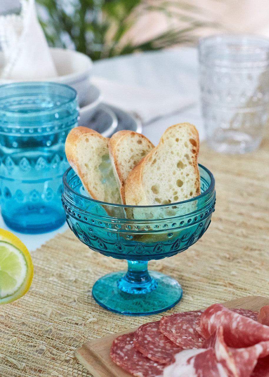 Fez 13oz Footed Compote Glass Bowls, Set of 4