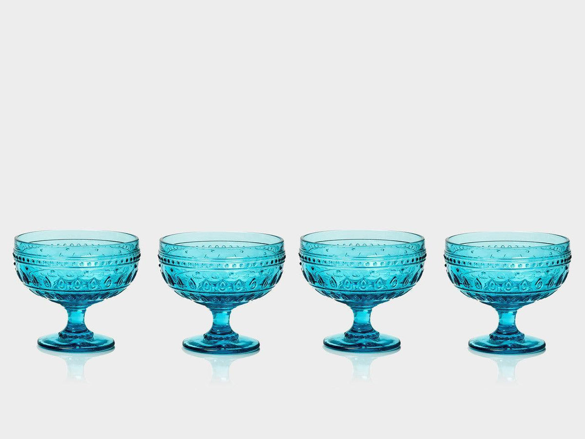 Fez 13oz Footed Compote Glass Bowls, Set of 4