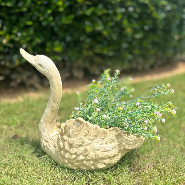 RESIN SWAN PLANTER