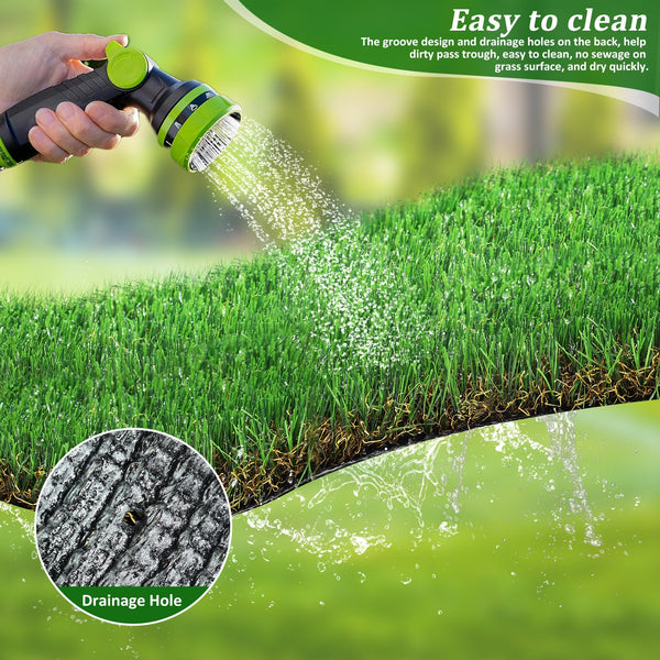 2FTX10FT Outdoor Artificial Grass Runway Blanket, Thick and Realistic Fake Grass Roll Decoration 1.38 