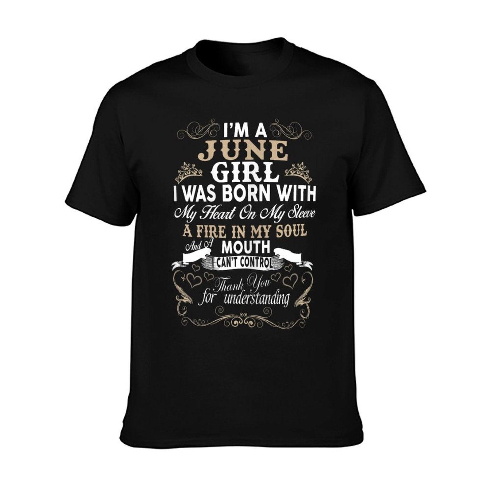 I Am A June Girl Womens Birthday Gift Shirt T-Shirt