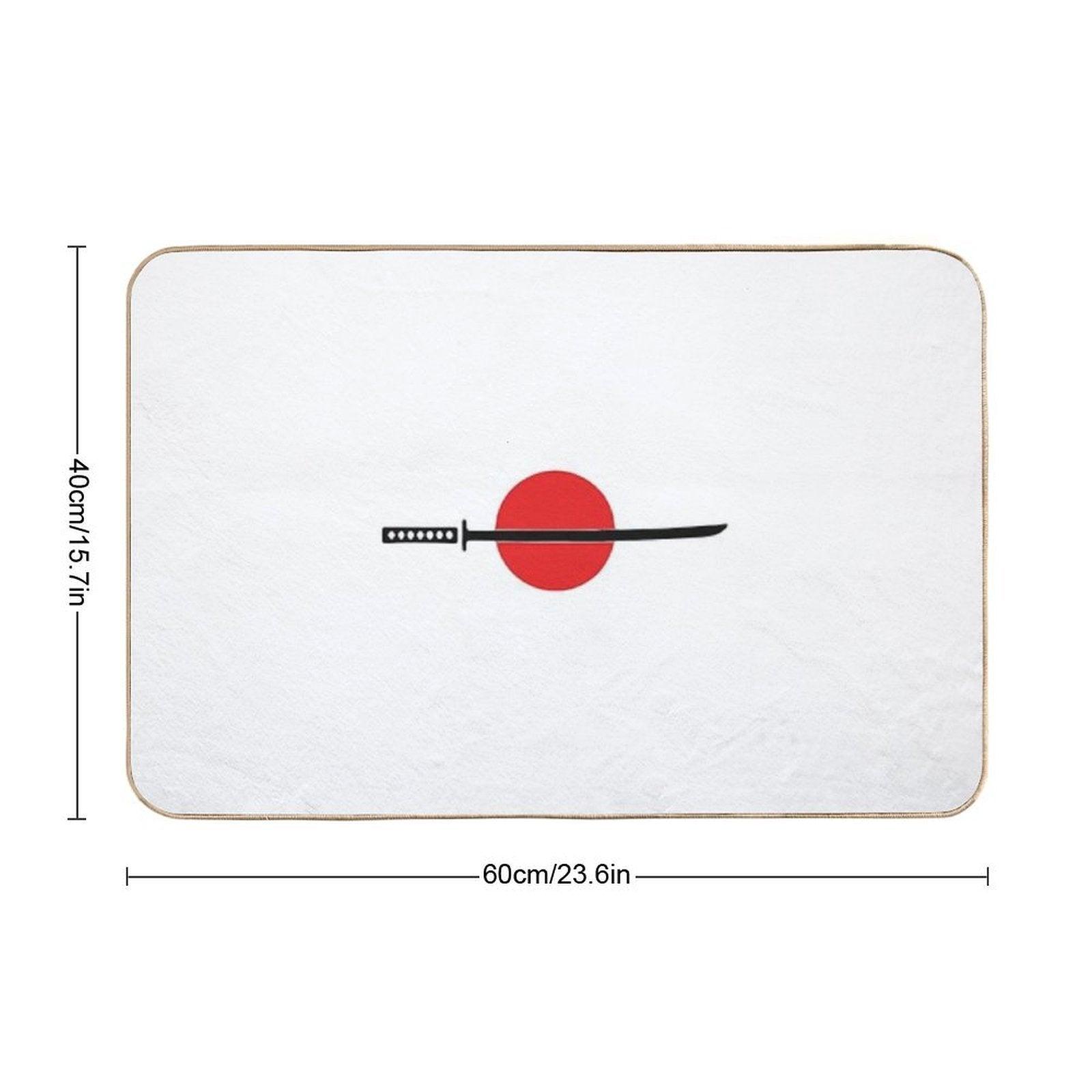 Simple Katana  Slip-Resistant Bath Mat