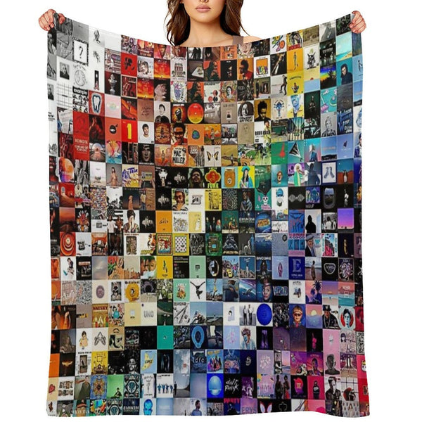 Rainbow Musical Full Album Collage Versatility Throw Blanket