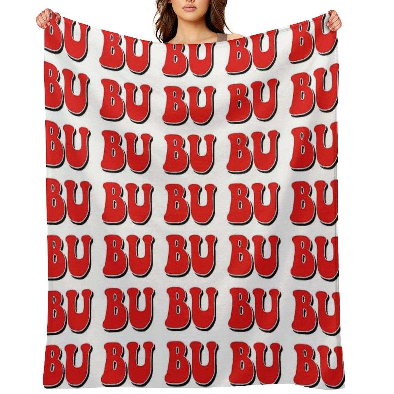 BU Boston University Throw Blanket