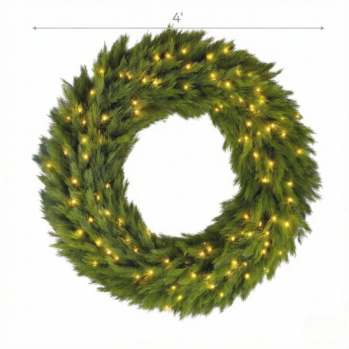 48in Pre-Lit Norwegian Spruce Christmas Wreath