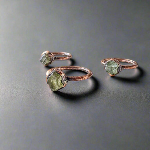 Copper Chrome Diopside Ring Heart Healing Confidence | By Blackbird & Sage